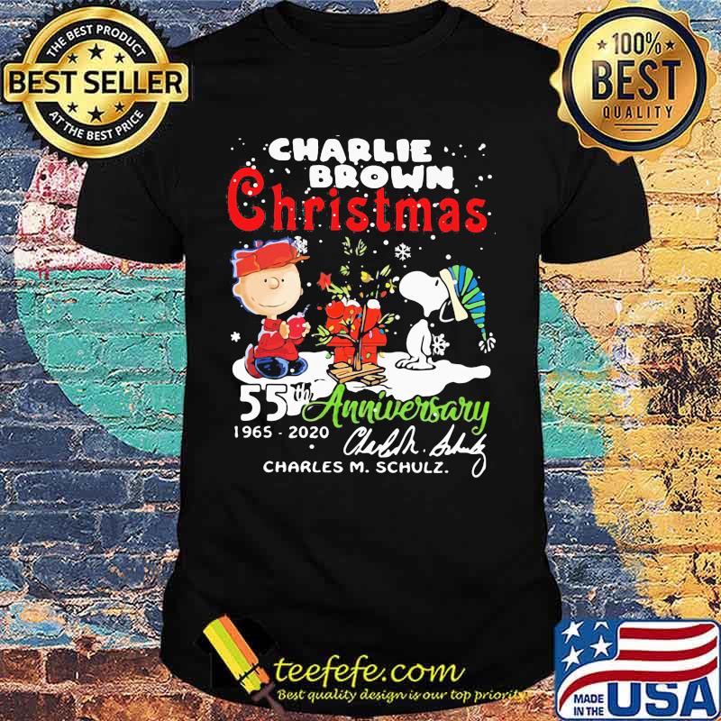 2020 A Charlie Brown Christmas 55th anniversary 1965-2020 signed Charles M.Schulz signature shirt 2020 A Charlie Brown Christmas 55th anniversary 1965-2020 signed Charles M.Schulz signature shirt