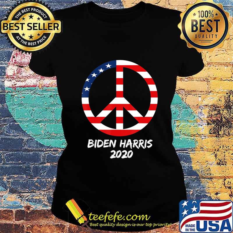 2020 Biden Harris Election Democratic USA Flag Peace Sign T-Shirt Ladies tee 2020 Biden Harris Election Democratic USA Flag Peace Sign T-Shirt Ladies tee