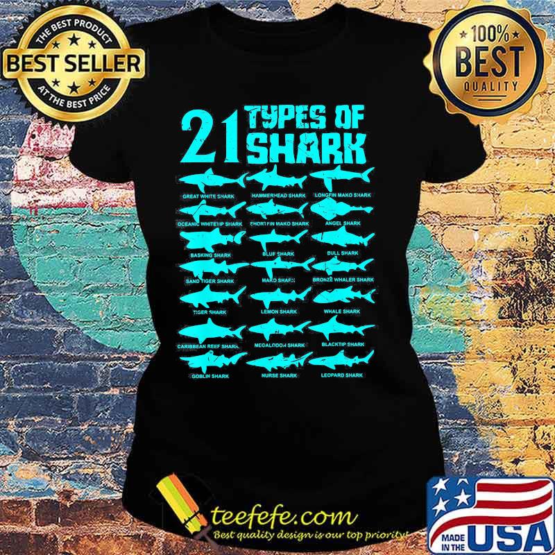 21 types of shark Marine Biology s Ladies tee 21 types of shark Marine Biology s Ladies tee