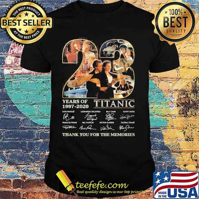23 years of 1997 2020 titanic thank you for the memories signatures shirt
