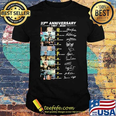 23rd anniversary 1997 2020 harry potter characters signatures shirt
