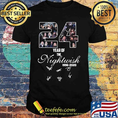 24 year of the nightwish 1996 2020 signatures shirt