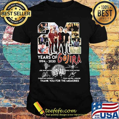 24 years of 1994 2020 golira thank you for the memories signatures shirt