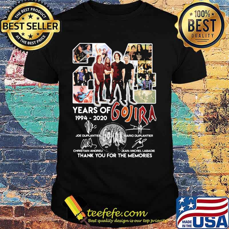 24 years of 1994 2020 golira thank you for the memories signatures shirt