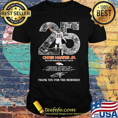 25 chris harris jr denver broncos 2011 2019 thank you for the memories signature shirt