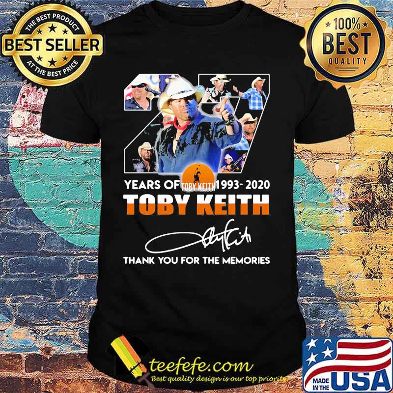 27 years of 1993 2020 toby keith thank you for the memories signatures shirt 27 years of 1993 2020 toby keith thank you for the memories signatures shirt