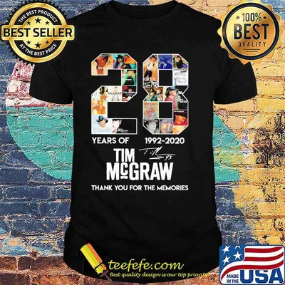 28 years of 1992 2020 tim mcgraw thank you for the memories signature shirt
