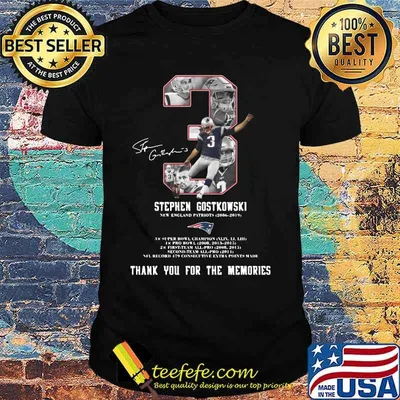 3 stephen gostkowski new england patriots thank you for the memories signature shirt