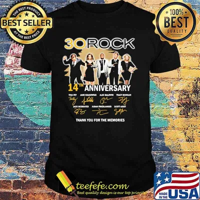 30 rock 14th anniversary thank you for the memories signatures shirt