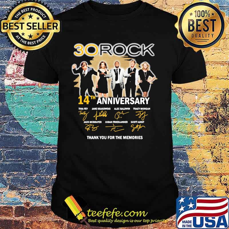 30 rock 14th anniversary thank you for the memories signatures shirt