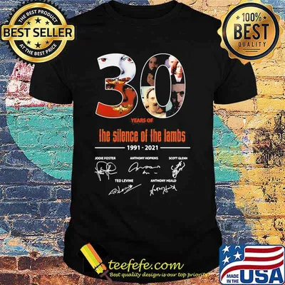 30 years of the silence of the lambs 1991 2021 signatures shirt