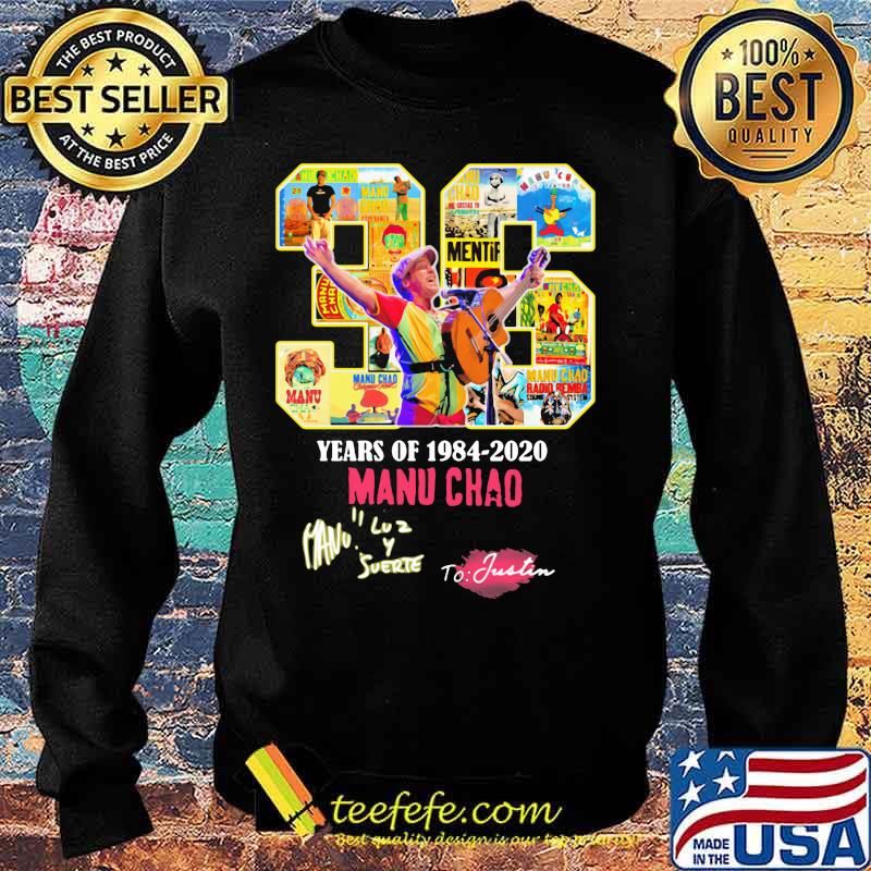 36 years of 1984 2020 manu chao signatures s Sweater 36 years of 1984 2020 manu chao signatures s Sweater