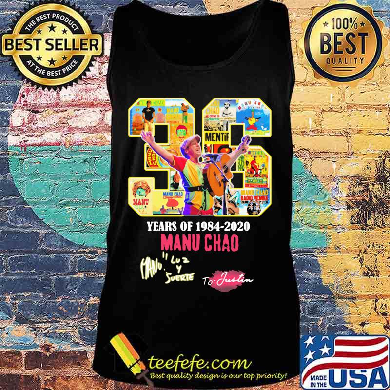 36 years of 1984 2020 manu chao signatures s Tank top 36 years of 1984 2020 manu chao signatures s Tank top
