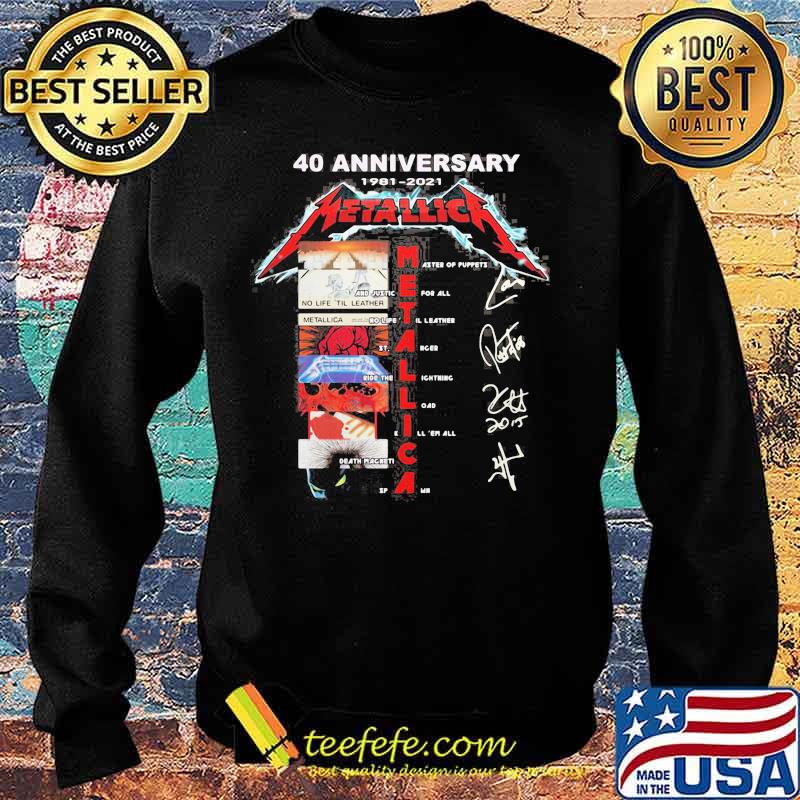 40th anniversary 1981 2021 metallica band members signatures s Sweater 40th anniversary 1981 2021 metallica band members signatures s Sweater