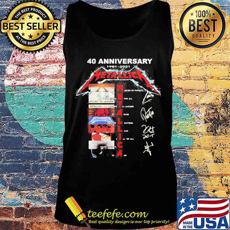 40th anniversary 1981 2021 metallica band members signatures s Tank top 40th anniversary 1981 2021 metallica band members signatures s Tank top