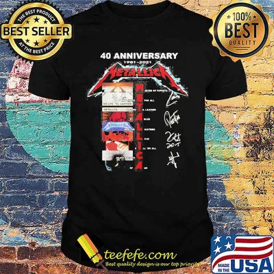 40th anniversary 1981 2021 metallica band members signatures shirt