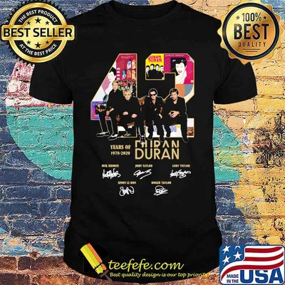 42 years of 1978 2020 duran signatures shirt