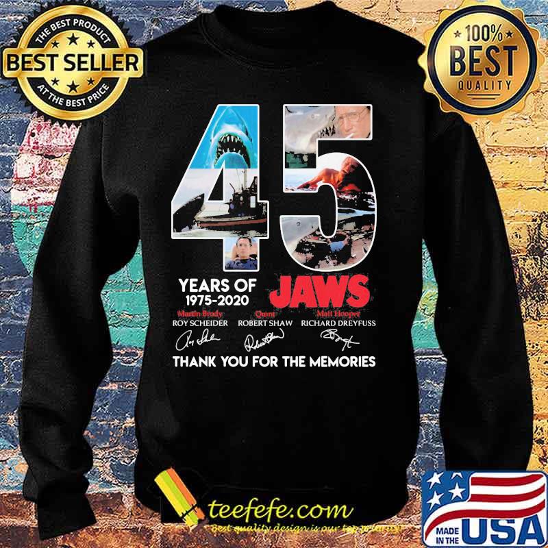 45 years of 1975 2020 jaws thank you for the memories signatures s Sweater 45 years of 1975 2020 jaws thank you for the memories signatures s Sweater