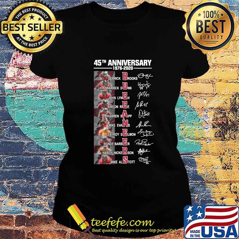 45th anniversary 1976 2020 buccaneers signatures s Ladies tee 45th anniversary 1976 2020 buccaneers signatures s Ladies tee