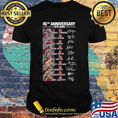 45th anniversary 1976 2020 buccaneers signatures shirt