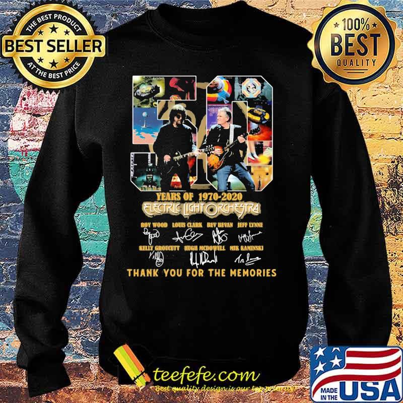 50 years of 1970 2020 electric light orchestra thank you for the memories signatures s Sweater 50 years of 1970 2020 electric light orchestra thank you for the memories signatures s Sweater