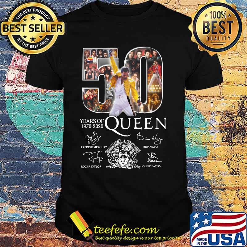50 years of 1970 2020 queen band members signatures shirt 50 years of 1970 2020 queen band members signatures shirt