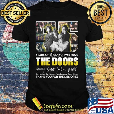55 years of 1965 2020 the doors thank you for the memories signatures shirt