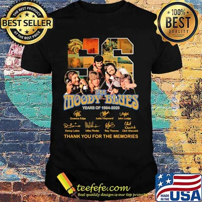 56 the moody blues years of 1964 2020 thank you for the memories signatures shirt