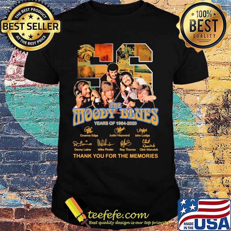 56 the moody blues years of 1964 2020 thank you for the memories signatures shirt