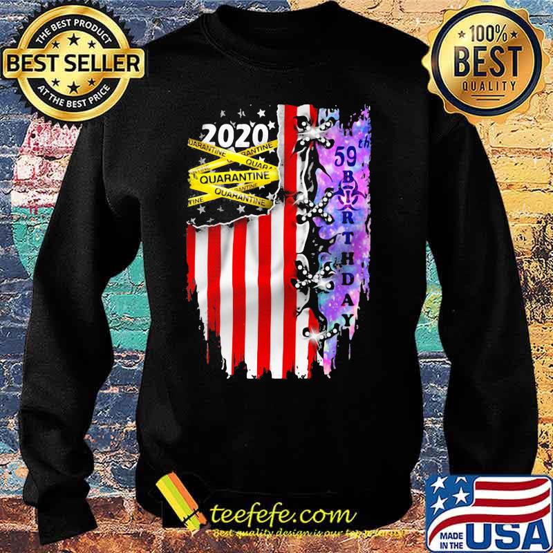 59 Birthday 2020 Quarantine American Flag s Sweater 59 Birthday 2020 Quarantine American Flag s Sweater