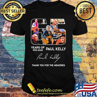 65 years of 1955 2020 paul kelly thank you for the memories signature shirt