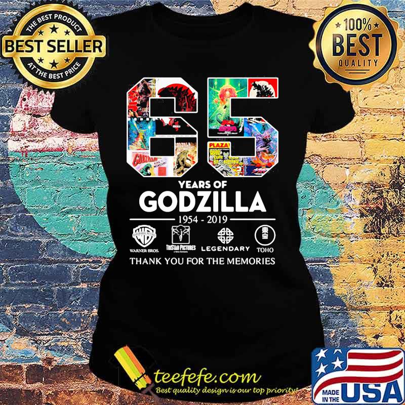 65 years of godzilla 1954 2019 thank you for the memories s Ladies tee 65 years of godzilla 1954 2019 thank you for the memories s Ladies tee