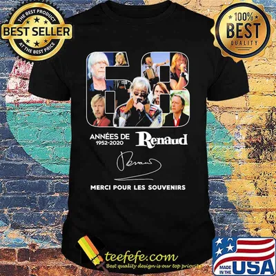68 annees de 1952 2020 renaud merci pour les souvenirs signature shirt