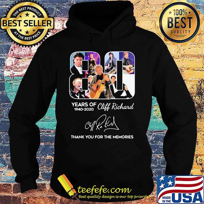 80 years of 1940 2020 cliff richard thank you for the memories signatures s Hoodie 80 years of 1940 2020 cliff richard thank you for the memories signatures s Hoodie