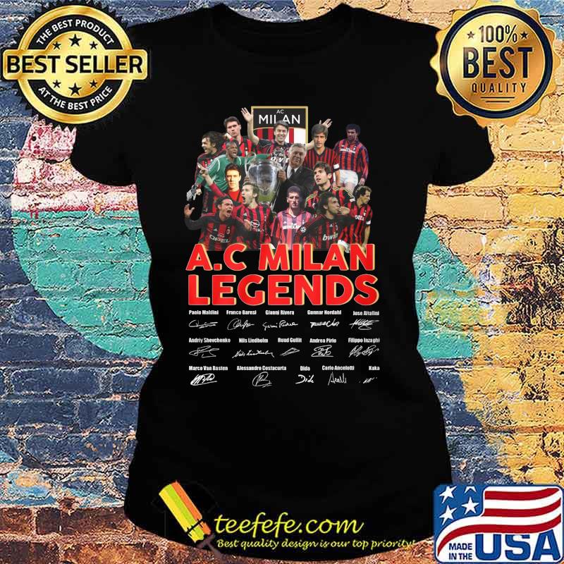A.c milan legends soccer players signatures s Ladies tee A.c milan legends soccer players signatures s Ladies tee