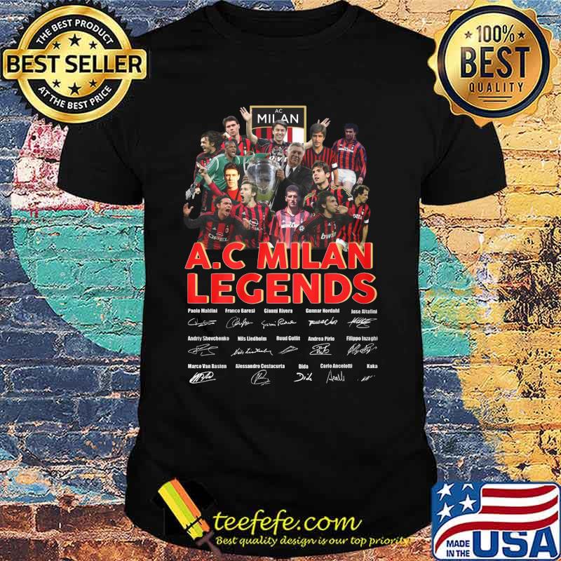 A.c milan legends soccer players signatures shirt A.c milan legends soccer players signatures shirt