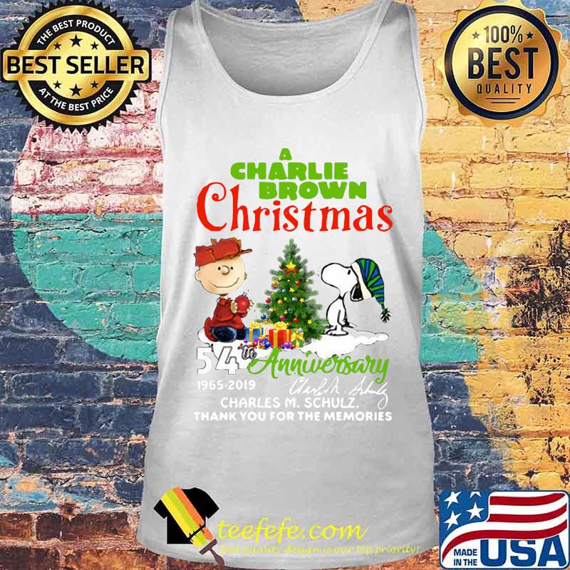A charlie brown christmas 54th anniversary 1965 2019 thank you for the memories s Tank top A charlie brown christmas 54th anniversary 1965 2019 thank you for the memories s Tank top