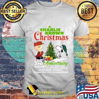A charlie brown christmas 54th anniversary 1965 2019 thank you for the memories shirt