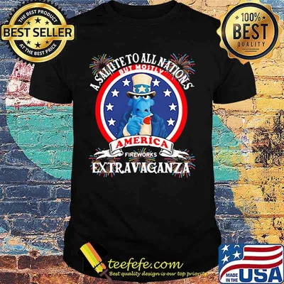 A salute to all nations but mostly america fireworks extravaganza independence day shirt