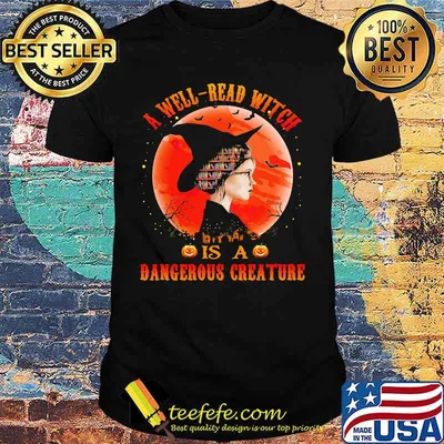 A well read witch is a dangerous creature sunset shirt