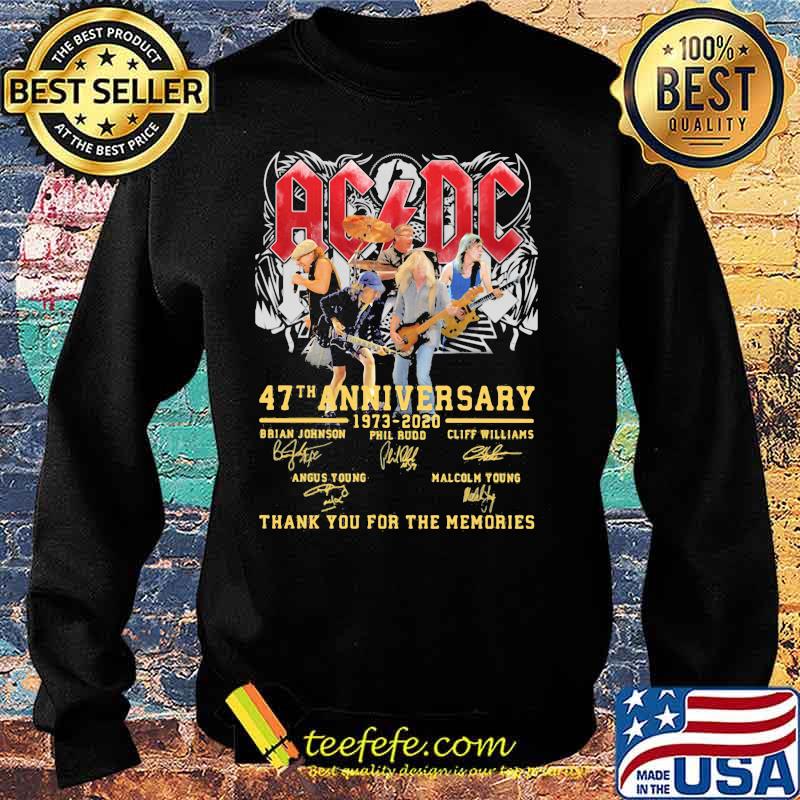 Acdc 47th anniversary 1973 2020 thank you for the memories signatures s Sweater Acdc 47th anniversary 1973 2020 thank you for the memories signatures s Sweater