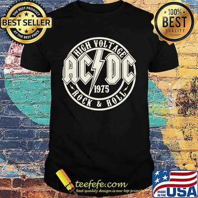 Acdc band 1975 high voltage rock and roll shirt