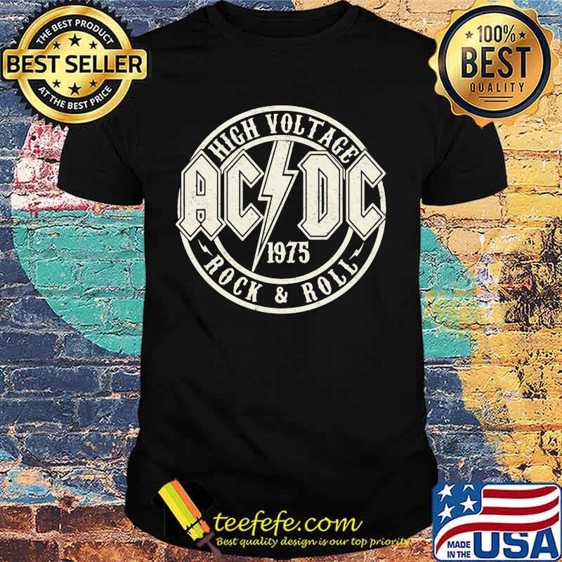 Acdc band 1975 high voltage rock and roll shirt