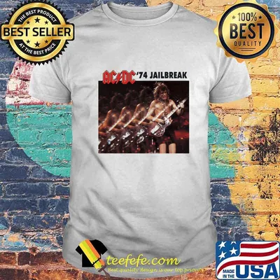 Acdc band angus young 74 jailbreak shirt