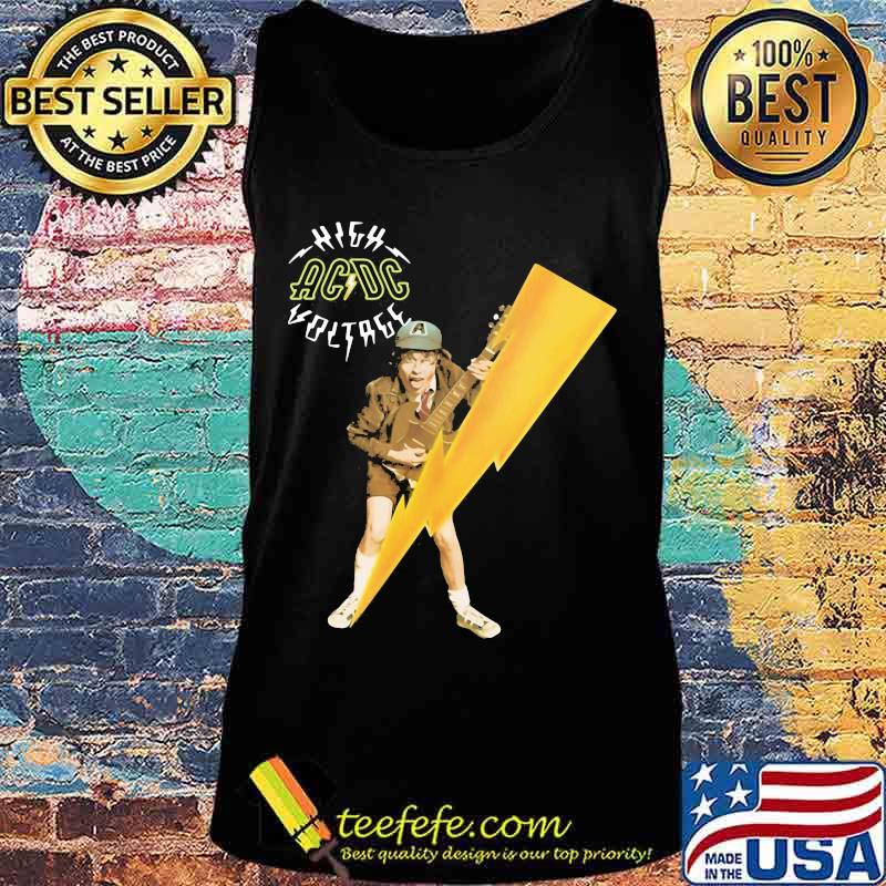 Acdc band high voltage angus young playing guitar s Tank top Acdc band high voltage angus young playing guitar s Tank top