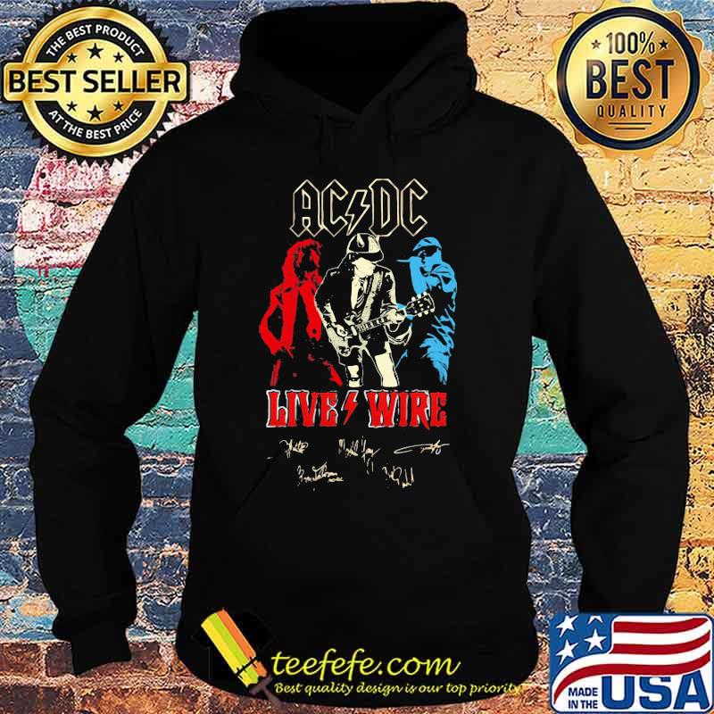 Acdc band live wire lightning signatures s Hoodie Acdc band live wire lightning signatures s Hoodie