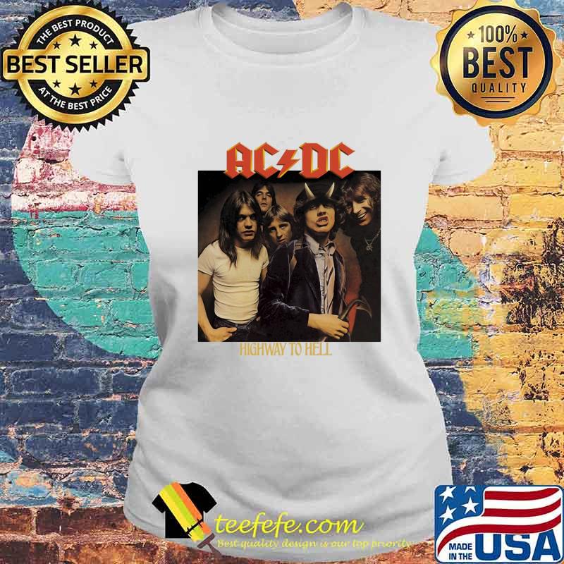 Acdc band members highway to hell s Laides tee Acdc band members highway to hell s Laides tee