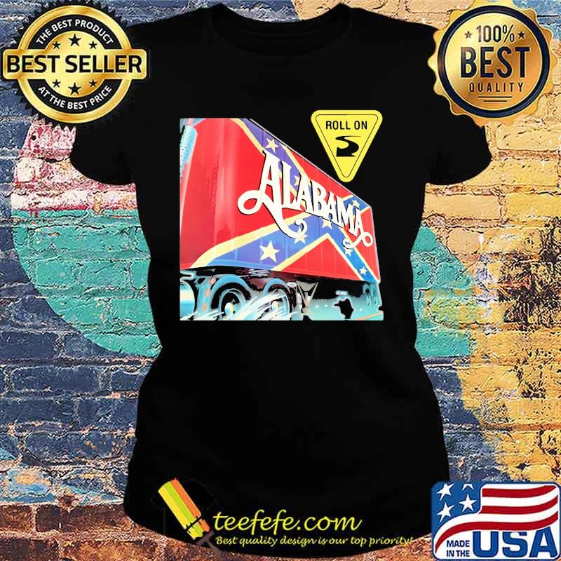 Alabama band roll on british flag s Ladies tee Alabama band roll on british flag s Ladies tee