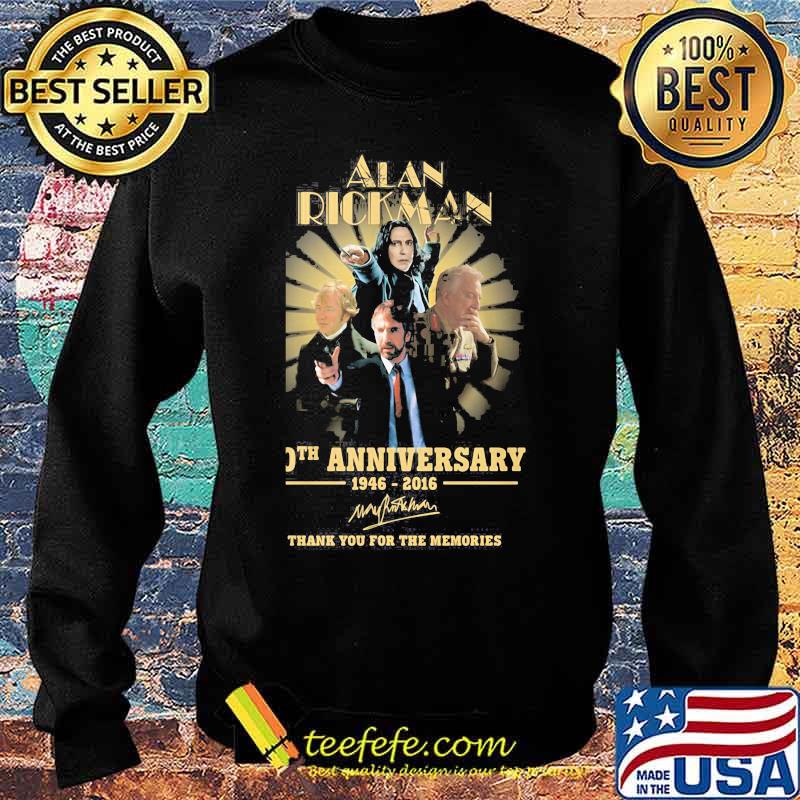 Alan rickman 60th anniversary 1946 2016 thank you for the memories signatures s Sweater Alan rickman 60th anniversary 1946 2016 thank you for the memories signatures s Sweater