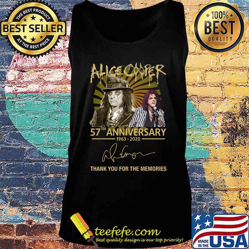 Alice cooper 57th anniversary 1963 2020 thank you for the memories signatures s Tank top Alice cooper 57th anniversary 1963 2020 thank you for the memories signatures s Tank top